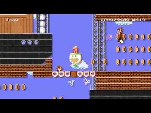The Fortress What Flew by Brian - Super Mario Maker - No Commentary 1AC