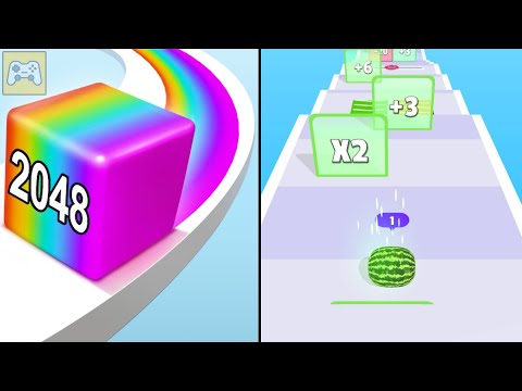 Jelly Run 2048 vs Crazy Bottle Jump ✦ ASMR Gameplay Android iOS • 2048 Number Merge Race Games