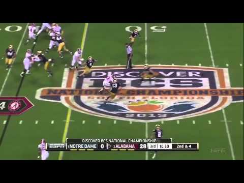 2013 BCS National Championship Game - #1 Notre Dame vs. #2 Alabama Highlights