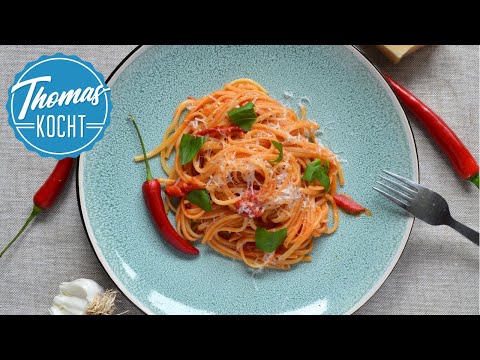 Spaghetti all' arrabiata - einfaches und schnelles Pastagericht / Thomas kocht