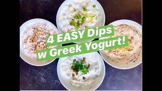 Make 4 Healthy Dips w Greek Yogurt!  all WW Low SP
