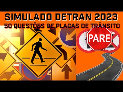 DETRAN 2023 SIMULATION EXAM│50 QUESTIONS ON TRAFFIC SIGNS│REGULATION AND WARNING SIGNS