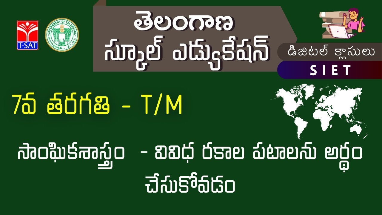 VII Class - T/M || సాంఘికశాస్త్రం - వివిధ రకాల పటాలను అర్థం చేసుకోవడం