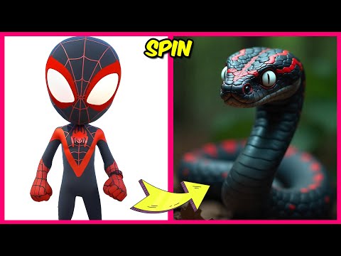 How Marvel's Spidey Characters Look As Snakes + Their Favorites Things! 🐍🕸️🕷️| Spin, Spidey, Hulk