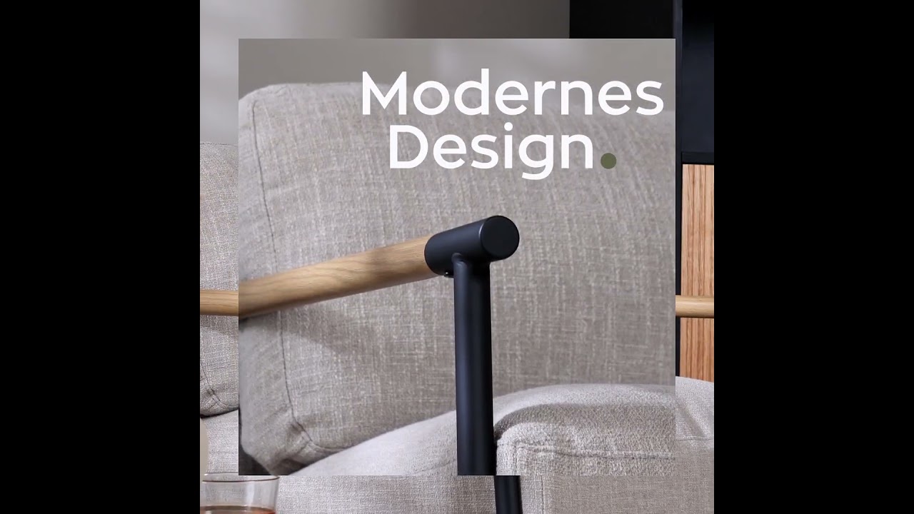 Sessel Jade Leinen Off white