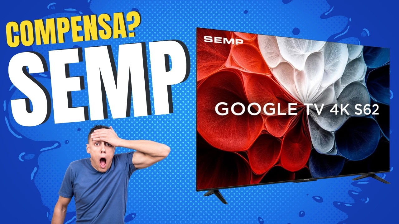Miniatura da avaliação em vídeo de Smart TV Semp 55 Polegadas 4K S62 Google TV
