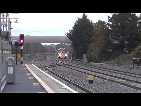 Irish Rail 22000 DMU 22035 passes Hazelhatch going to Limerick with horn