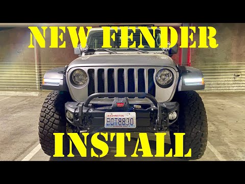New JL Wrangler Rubicon Fenders-High Clearance Fender with LED Lights