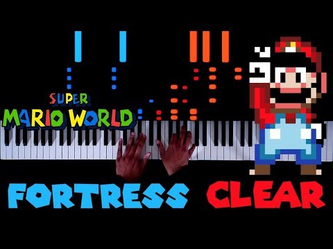 Super Mario World - Fortress Clear - Piano|Synthesia
