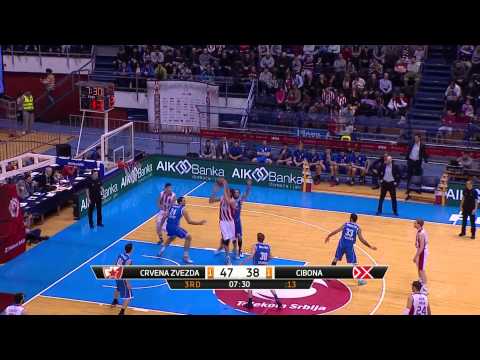 ABA Liga 2014/15, Round 15 match: Crvena zvezda Telekom - Cibona (27.12.2014)