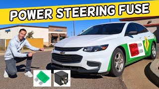 CHEVROLET MALIBU POWER STEERING FUSE LOCATION 2016 2017 2018 2019 2020 2021 2022 2023