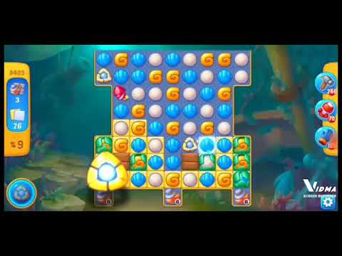 Fishdom. 9403 level no boosters and diamonds. 15 moves