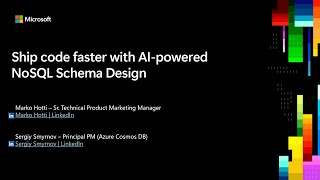 Ship code faster with AI-powered NoSQL schema design | DEM310