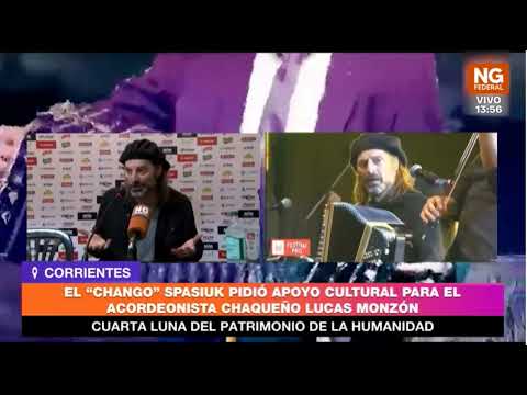 NGFEDERAL - EL “CHANGO” SPASIUK PIDIÓ APOYO CULTURAL PARA EL ACORDEONISTA CHAQUEÑO LUCAS MONZÓN