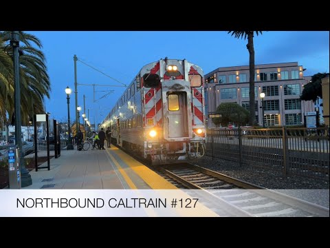 The Complete Caltrain Evening Rush Hour At Burlingame On February 16, 2023
