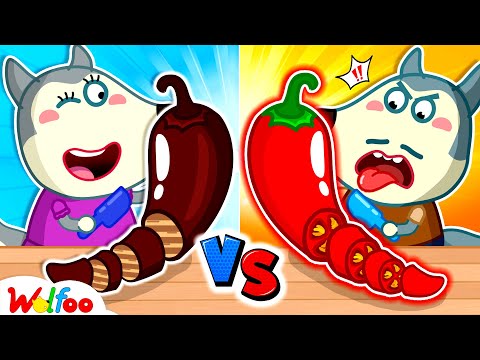 NEW | Real Food vs Chocolate Food Challenge - Who Wins? | Wolfoo Channel | Kids Cartoon