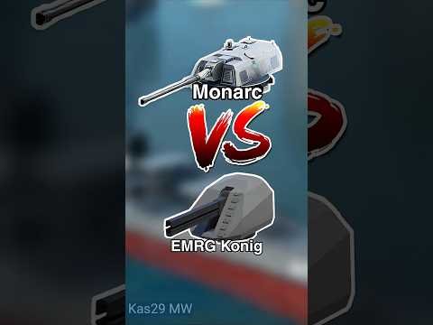 3x EMRG Konig Vs 3x Monarc, new cannon compare with monarc #shorts #modernwarship