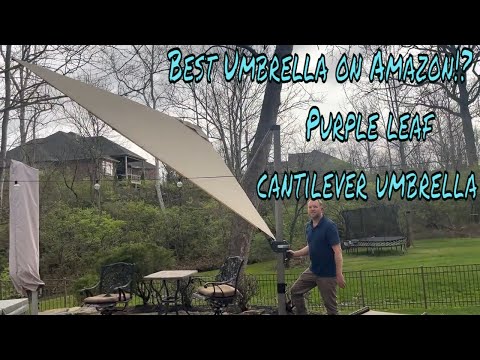 Best patio umbrella on Amazon?  Purple leaf patio umbrella - review