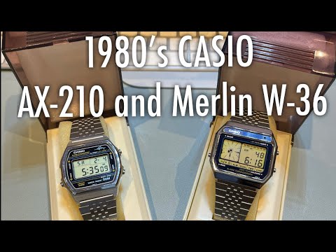 1980s Casio AX-210 and W-36 merlin look over
