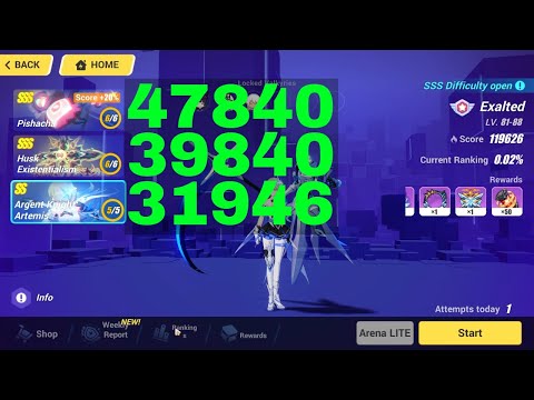 Honkai Impact 3 Exalted MA Top 100 - SSS Pishacha, SSS Husk Existentialism, AKA [119626] (6/1/2023)