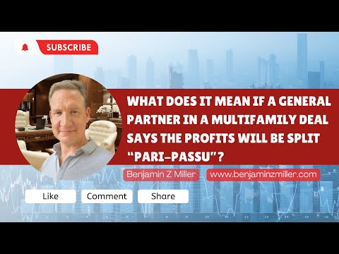 What it means if  profits will be split “pari-passu”?