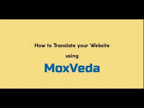 How to translate your website using MoxVeda