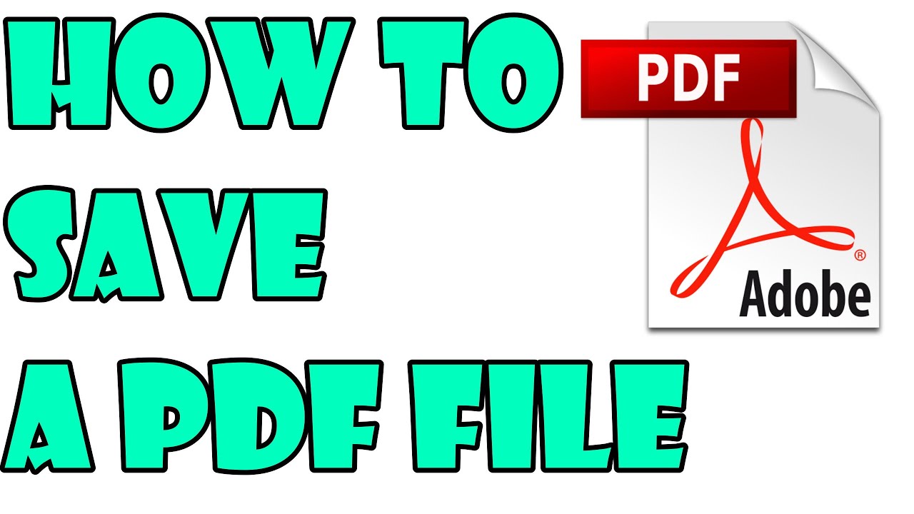 how to save a pdf file