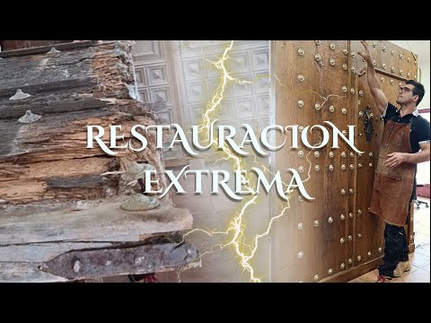 Buried for years... back to life | Complete restoration of a century-old door #wood #art