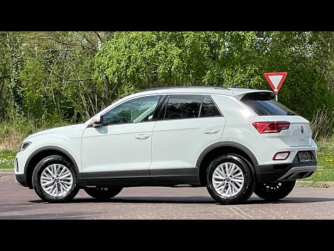 Volkswagen NEW T-roc Life 2022 in 4K Pure White 16 inch Chester Walk around & Detail inside