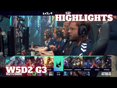 MSF vs AST - Highlights | Week 5 Day 2 S11 LEC Summer 2021 | Misfits vs Astralis
