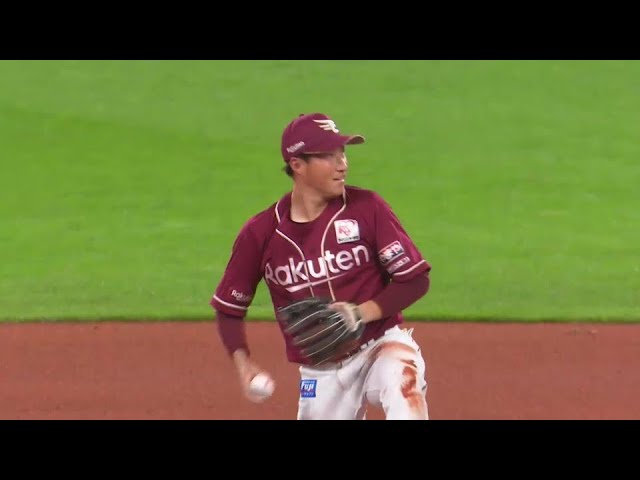 【3回裏】気迫のプレー!! イーグルス・小深田大翔  ダイビングキャッチで投手を助ける!!  2024年4月3日 北海道日本ハムファイターズ 対 東北楽天ゴールデンイーグルス