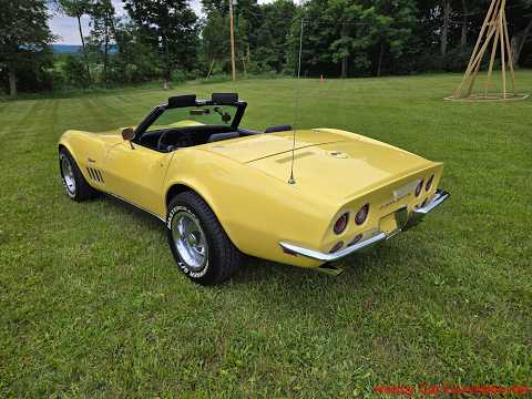 1969 Yellow Corvette Stingray Convertible 4spd Video
