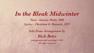 In the Bleak Midwinter - Lyrics with Piano