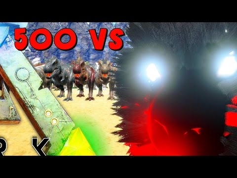 ARK Survival Evolved | MEATY VS 500 T REX & INDOMINUS INVISIBLE CAMO UPDATE | Modded Gameplay