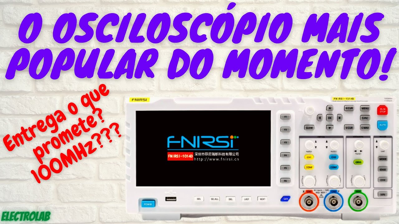 O Osciloscópio mais popular do momento FNIRSI 1014D - 100MHz!