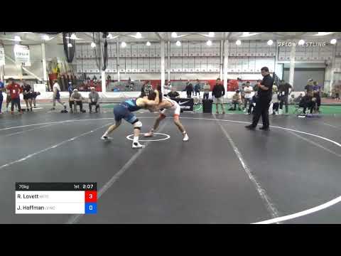 70 Kg Consolation - Ridge Lovett, Nebraska Wrestling Training Center Vs Jimmy Hoffman, Lehigh Vall