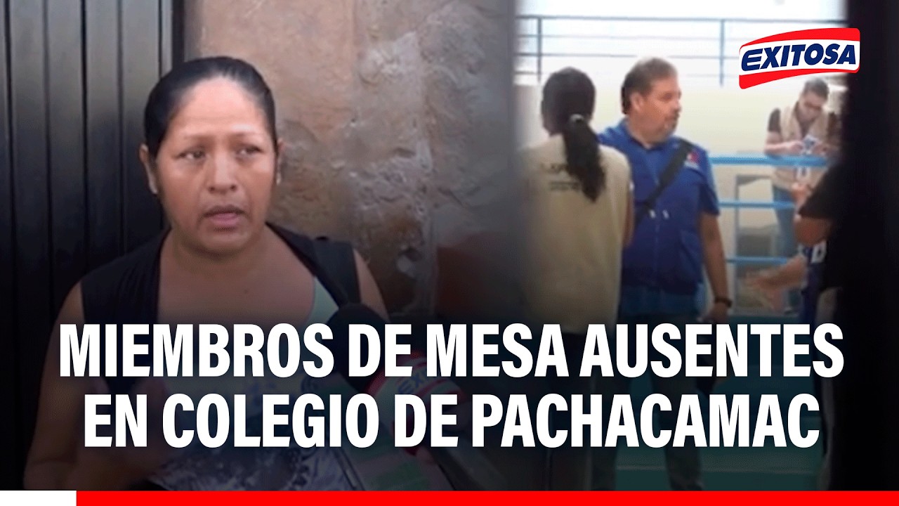 🔴🔵 Caos en colegio Virgen del Rosario de Pachacamac por falta de miembros de mesa