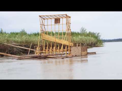 Salmon Fish Wheels in Fort Yukon, Alaska