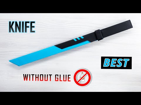 No-Glue ORIGAMI KNIFE  - Quick and Easy Paper Craft for Everyone!