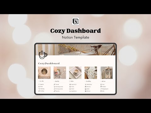 Cozy Dashboard | Prototion | Buy Notion template