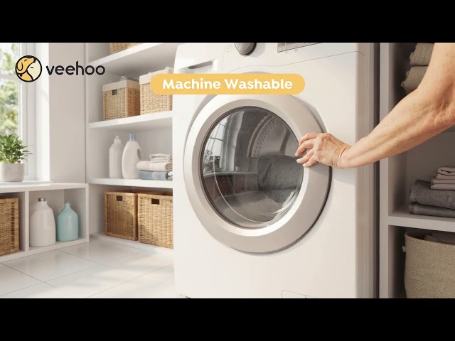 Veehoo Chew Proof Washable Dog Crate Bed