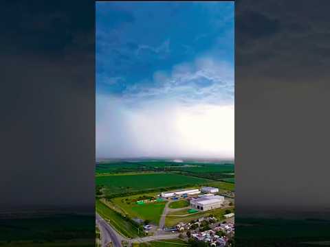 Minutos antes de la tormenta de granizo en Juárez Celman #drone #tormenta