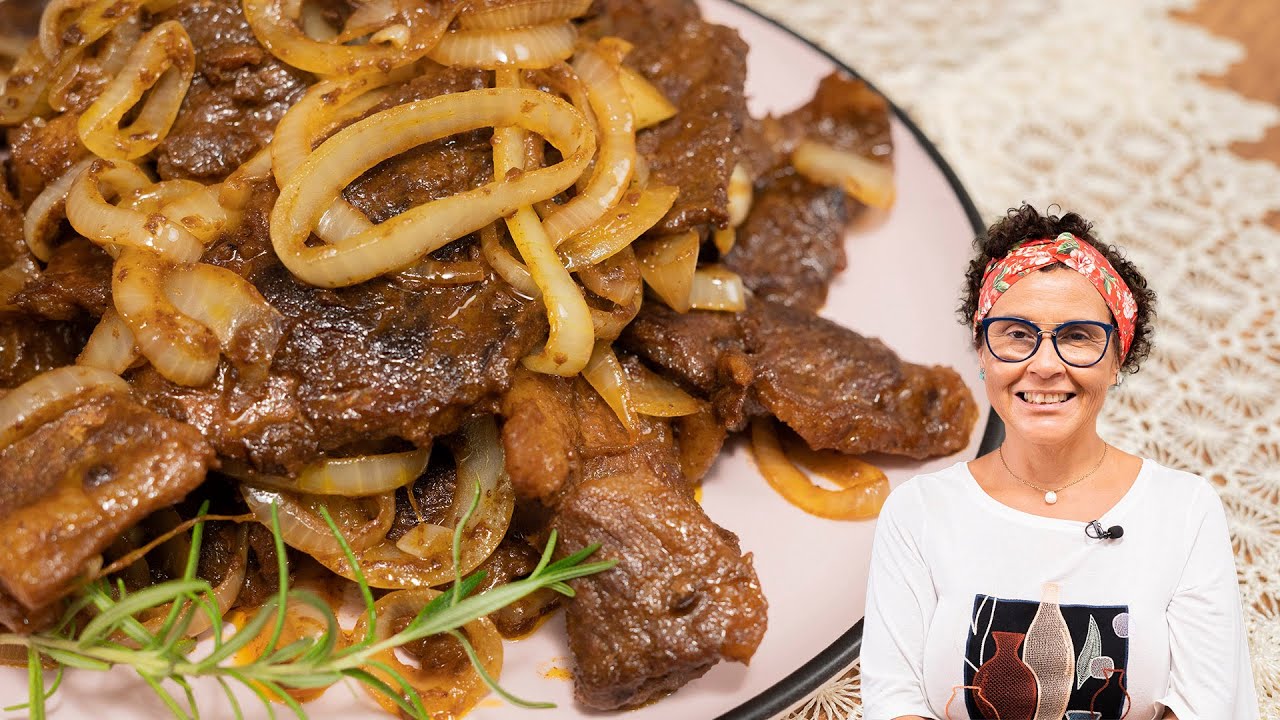 NO MORE DIRT ON THE STOVE!  STEAK WITH ONIONS MADE IN THE PRESSURE COOKER, YOU'LL LOVE IT.