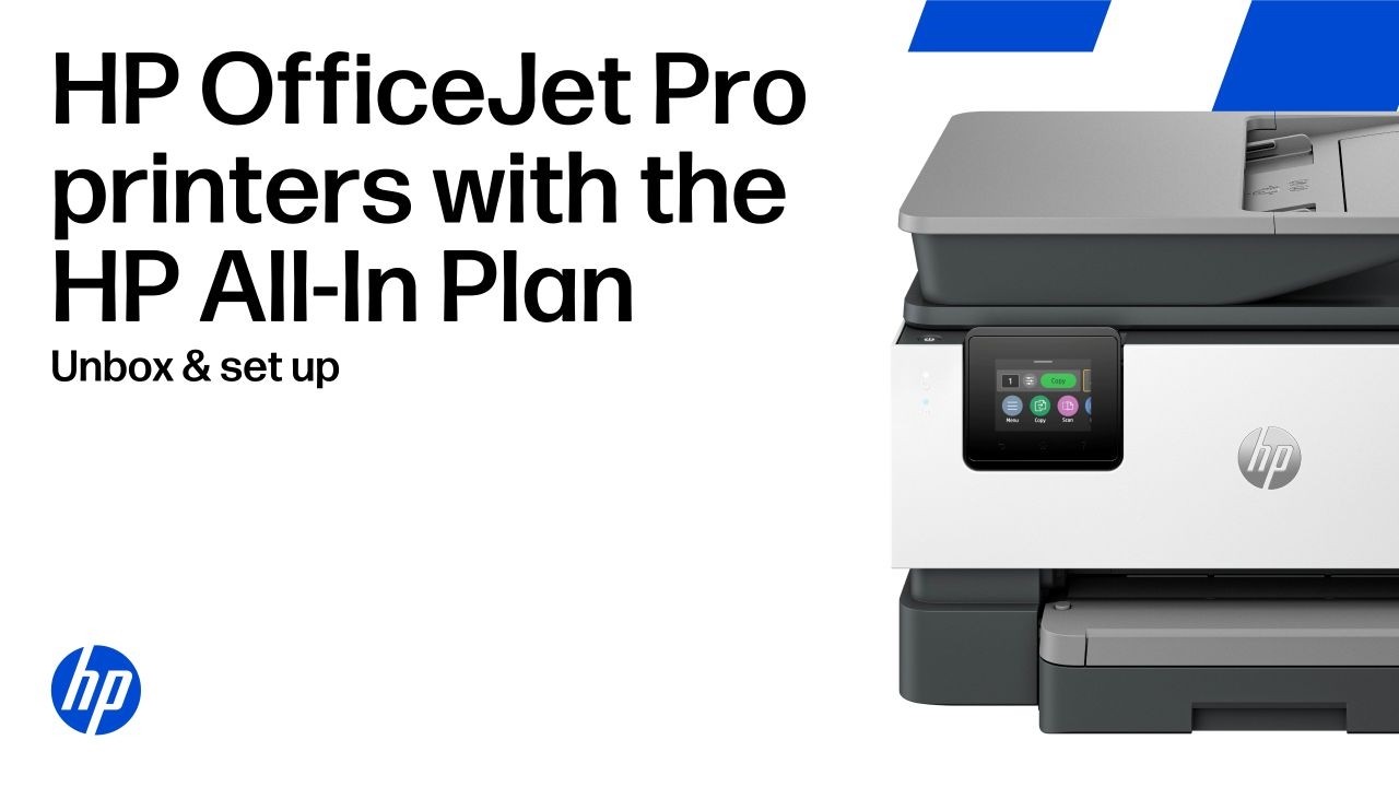 Unbox & set up with the HP All-In Plan | HP OfficeJet Pro printers