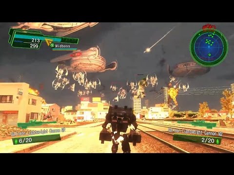 Earth Defense Force 4.1 Blind Hard Difficulty Let's Play Part 2 - Lu Bu vs Alien Invasion