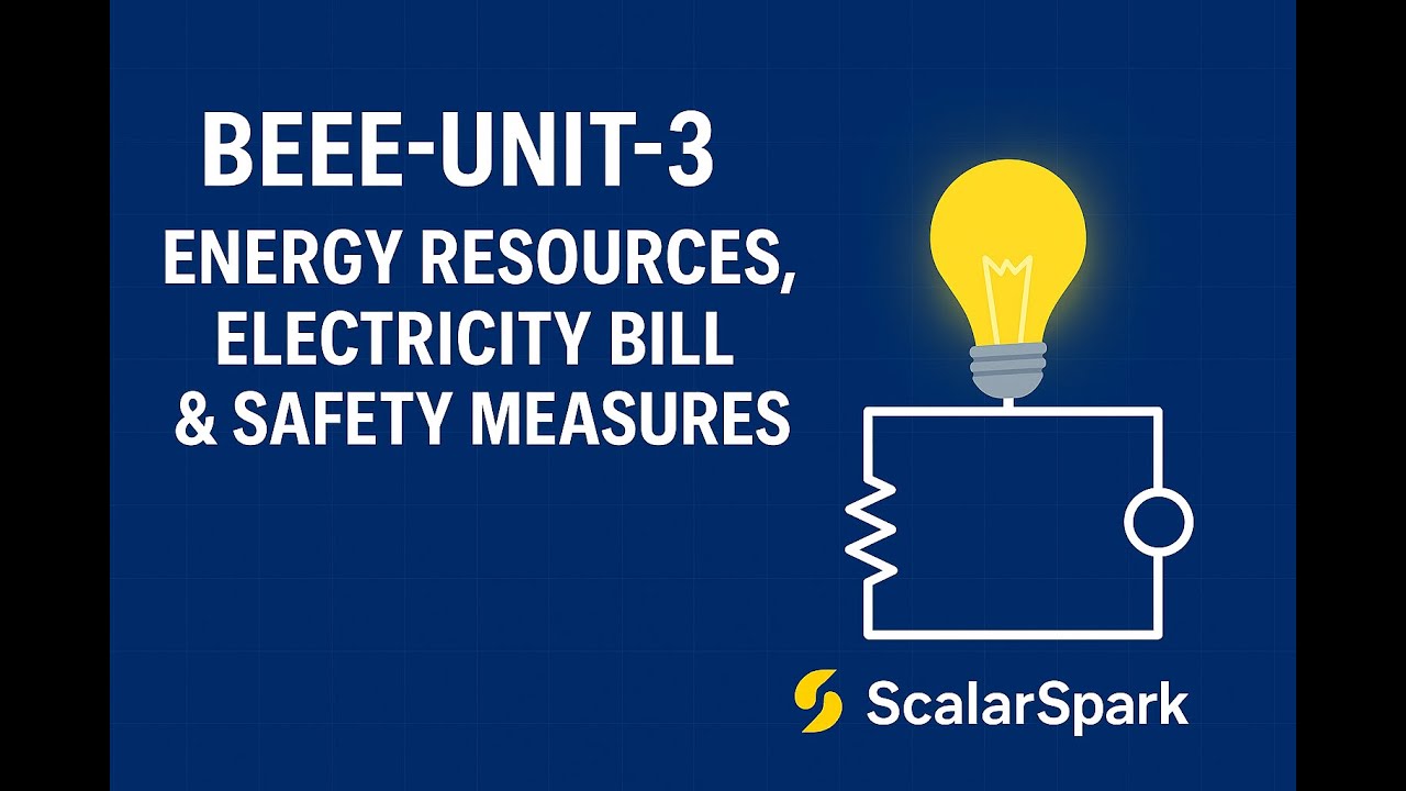 BEEE Unit –3 | ⚡ Energy Resources, Electricity Bill & Safety Measures | PDF Notes👇