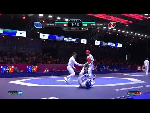 316 Round of 32 Men  74kg CAN BOURIEL A  UZB KOSIMKHOJIEV N  PGM