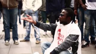 Think about your past - police brutality against refugee sit-in