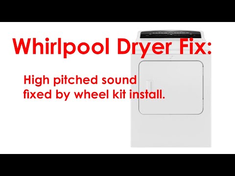 Whirlpool Cabrio Gas Dryer High Pitched Squeel Wheel Kit Install Belt Pully Replacement WGD7300DW2