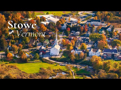 [4K] 🇺🇸 Fall Foliage in Stowe, Vermont | A Scenic New England Road Trip🍁🍂 Oct. 2024